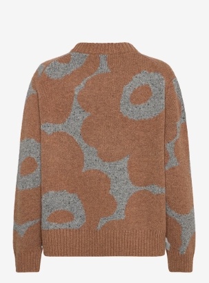 Marimekko Dames Ronde hals Gebreide Trui, bruin