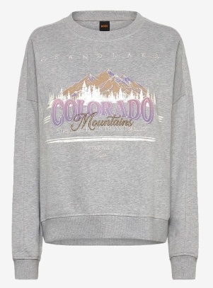 BOSS Dames Ronde hals Sweater, grijs