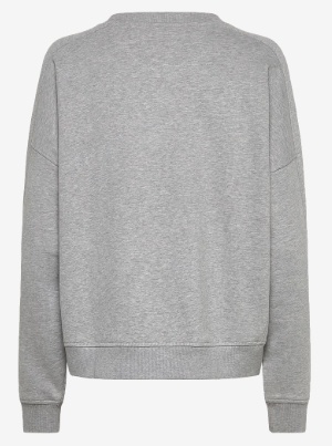 BOSS Dames Ronde hals Sweater, grijs