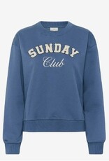 Kaffe Dames Ronde hals Sweater, blauw