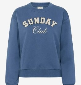 Kaffe Dames Ronde hals Sweater, blauw