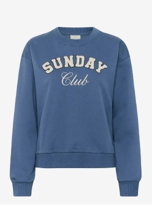 Kaffe Dames Ronde hals Sweater, blauw