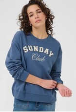 Kaffe Dames Ronde hals Sweater, blauw