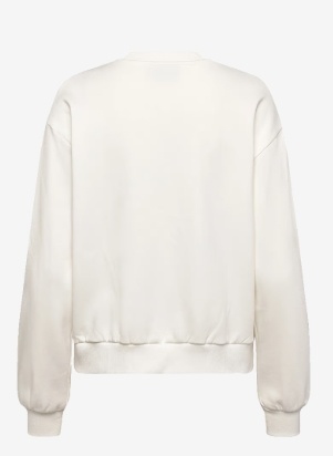 Kaffe Dames Ronde hals Katoen Sweater, wit