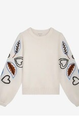 Fabienne Chapot Dames Ronde hals Gebreide Trui, wit