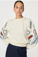 Fabienne Chapot Dames Ronde hals Gebreide Trui, wit