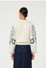 Fabienne Chapot Dames Ronde hals Gebreide Trui, wit