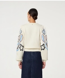 Fabienne Chapot Dames Ronde hals Gebreide Trui, wit