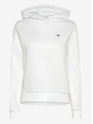GANT Dames Hoodie met capuchon, wit
