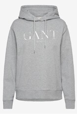 GANT GRAPHIC Dames Hoodie met capuchon, grijs