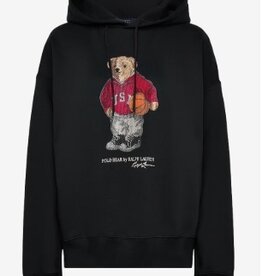 Polo Ralph Lauren Bear Fleece Hoodie met capuchon, zwart