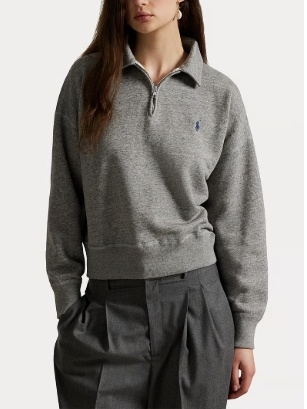Polo Ralph Lauren Dames Fleece Sweater, grijs