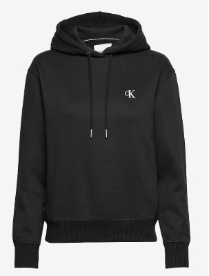 Calvin Klein Jeans Dames Hoodie met capuchon, zwart