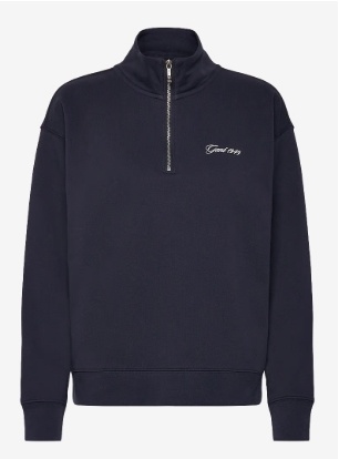 GANT Grafische Dames Ronde hals Sweater, blauw