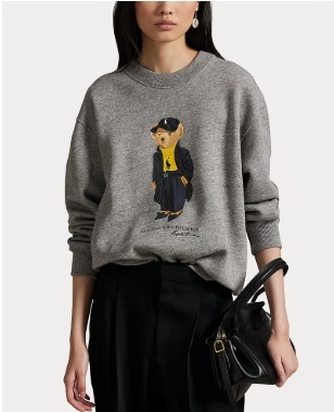 Polo Ralph Lauren Dames Beer Fleece Trui, grijs