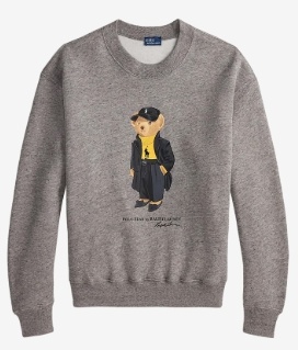 Polo Ralph Lauren Dames Beer Fleece Trui, grijs