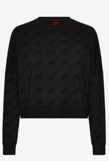 HUGO Dames Ronde hals Sweater, zwart
