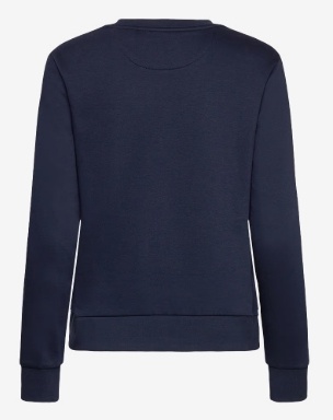GANT Dames Ronde hals Katoen Sweater, blauw