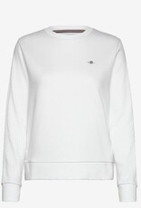 GANT Dames Ronde hals Katoen Sweater, wit