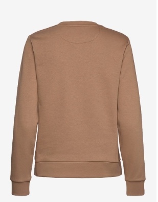 GANT Dames Ronde hals Katoen Sweater, bruin