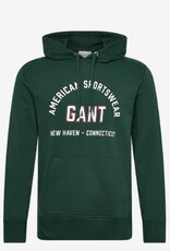 GANT Graphic Heren Hoodie met capuchon, groen