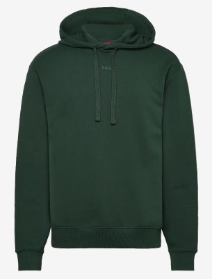 HUGO Heren Hoodie met capuchon, groen