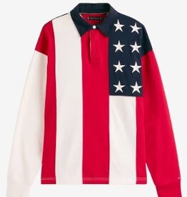 Tommy Hilfiger AMERICA Flag Poloshirt, rood