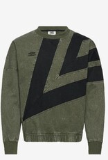 Umbro Washed Heren Ronde hals Sweatshirt, groen
