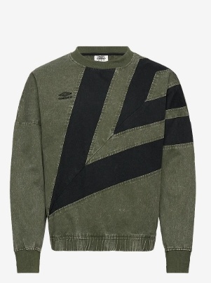 Umbro Washed Heren Ronde hals Sweatshirt, groen