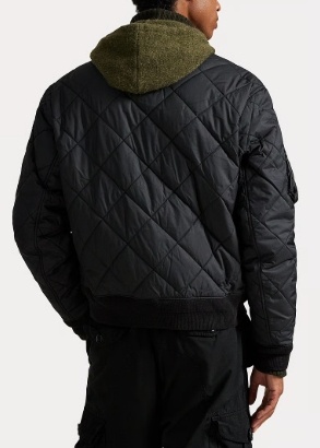 Polo Ralph Lauren Heren Varsity Gewatteerd Bomberjack, zwart