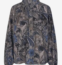 Dea Kudibal Bloemenprint blouse, zwart