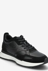 BOSS Leer Heren Lage Sneakers, zwart