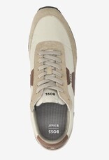 BOSS Lace Up Heren Sneakers, bruin