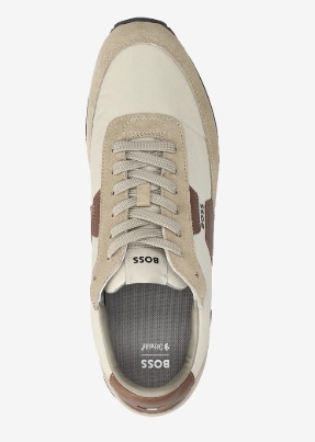 BOSS Lace Up Heren Sneakers, bruin