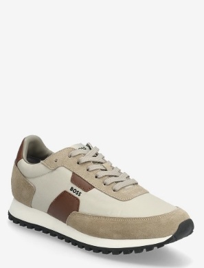 BOSS Lace Up Heren Sneakers, bruin