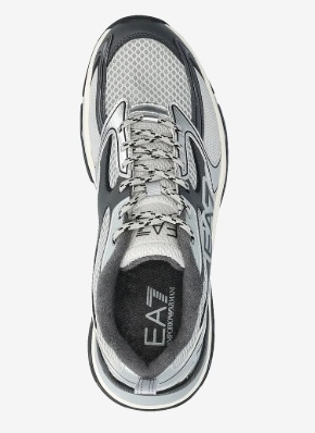 Armani EA7 Heren Lage Sneakers, zilver