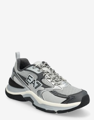 Armani EA7 Heren Lage Sneakers, zilver