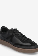 Garment Project Heren Leer Lage Sneakers, zwart