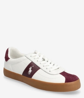 Polo Ralph Lauren Heren Lederen Sneakers, rood
