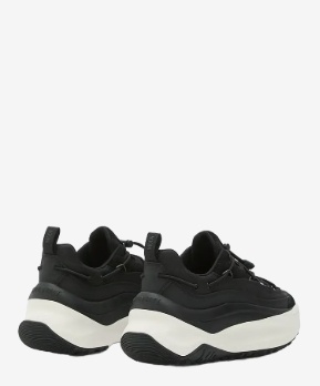 Moon Boot Heren Lace Up Lederen Sneakers, zwart