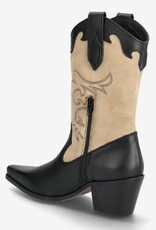 Dune London Dames Lederen Cowboylaarzen, zwart