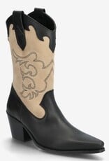 Dune London Dames Lederen Cowboylaarzen, zwart