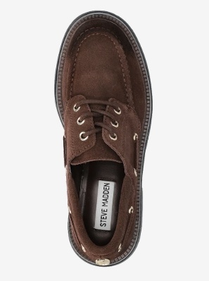 Steve Madden Dames Parker Loafer Suède Instappers, donkerbruin