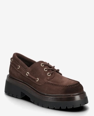Steve Madden Dames Parker Loafer Suède Instappers, donkerbruin