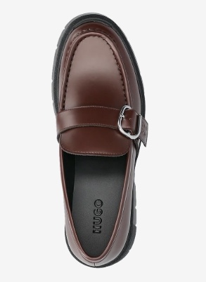 HUGO Dames Parker Loafer Instappers, bruin