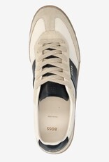 BOSS Dames Lederen Lage Sneakers, beige