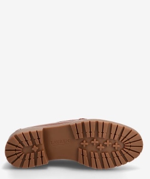 Lauren Ralph Lauren Dames Lederen Loafer Instappers, bruin