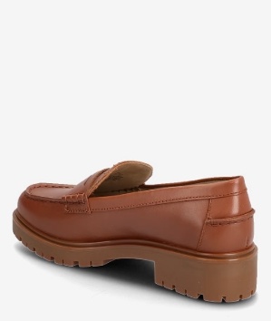 Lauren Ralph Lauren Dames Lederen Loafer Instappers, bruin