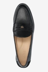 Lauren Ralph Lauren Dames Lederen Loafer Instappers, zwart