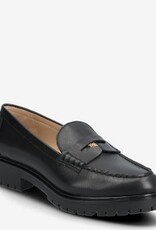 Lauren Ralph Lauren Dames Lederen Loafer Instappers, zwart